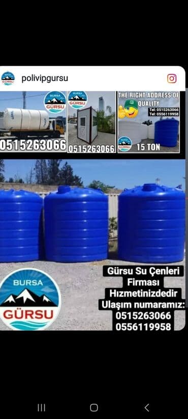 ikinci əl su cəni: Bak, Plastik, 10000 l l, Yeni, Rayonlara çatdırılma, Pulsuz çatdırılma — 3