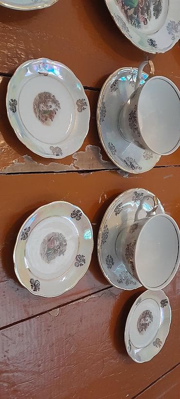 cəngəl qaşıq dəstləri: Çay dəsti, rəng - Ağ, Farfor — 2