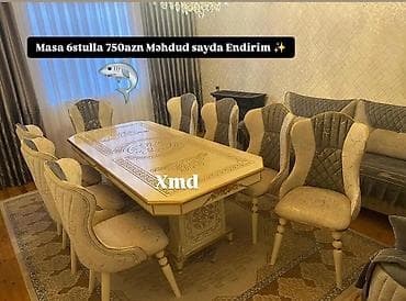 nejavika masa: Qonaq otağı üçün, Yeni, 6 stul — 1