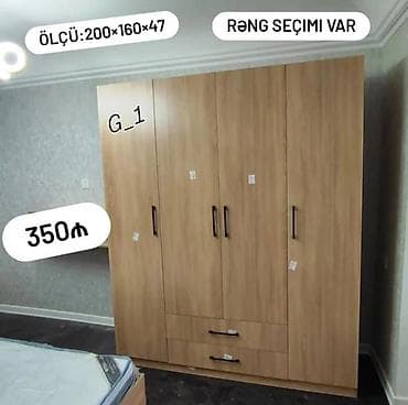 bal: G_1 model paltar şkafı - Ölçü: 200 × 160 × 47 sm - Rəng seçimi var - — 1
