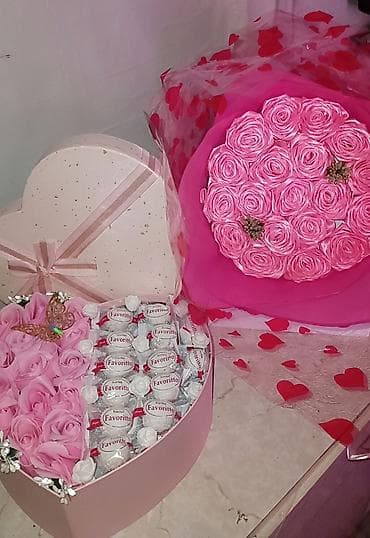 Hədiyyə qutusu, Yeni, rəng - Çəhrayı, Pulsuz çatdırılma