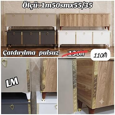 110: TV STEND / TV altı Yeni və sifarişlə. Qiymət : 110₼ Ölçü  — 1