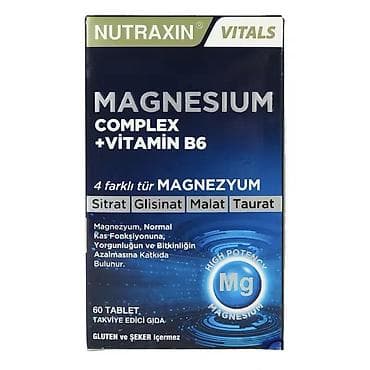 Nutraxin Vitals Magnesium Complex + Vitamin B6 – qida əlavəsi -