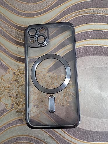 Maqnitli şəffaf telefon aplle 13 telfon kabrosu,temudan vurulub təzədi — 2