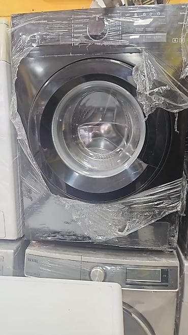 et masini: Hoffmann önyükləməli paltaryuyan maşın - Rəng: qara, parlaq ön panel — 1