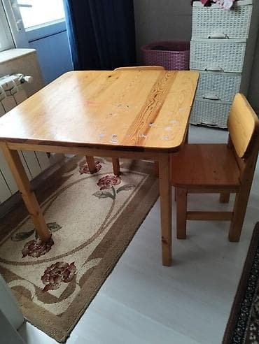 sutul: Mətbəx üçün, İşlənmiş, Açılmayan, Kvadrat masa, 4 stul — 3