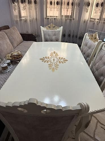 Maştağadadır Çox az istifadə olunub,deffekti,qırığı yoxdur Masa və 6