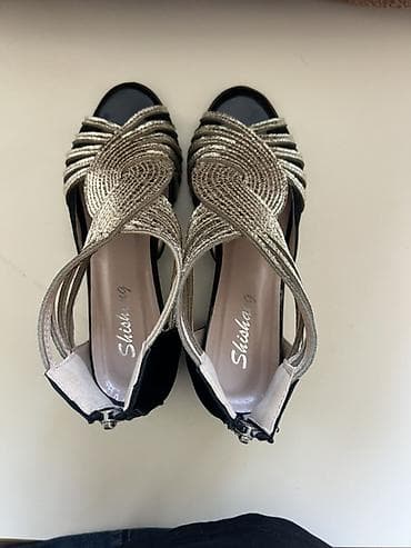 Basanoşka və səndəllər: Qadın üçün iki cüt ayaqqabı dəsti 1) Rəqs/şənlik üçün sandal - Rəng — 10