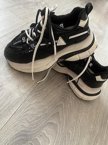 balmain krasofka: 36razmerQara-ağ rəngli chunky stil idman ayaqqabıları - Model: qalın — 1