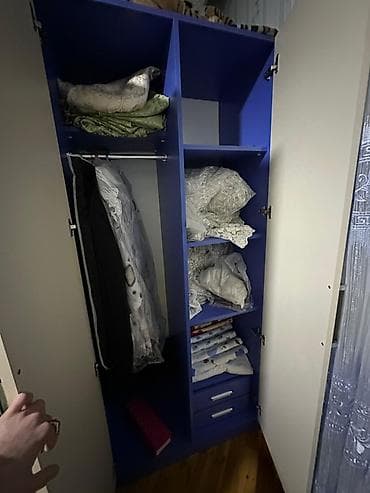 divar saat sekilleri: 2 qapılı, Güzgülü, Rəngli, Digər material, Açılan, Düz dolab — 2