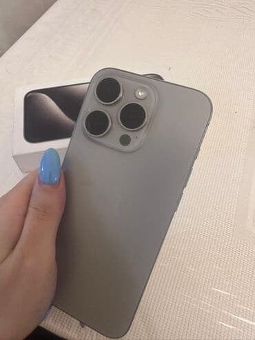 iphone 15 dubayski: IPhone 15 Pro, 128 GB, Natural Titanium, Zəmanət — 3