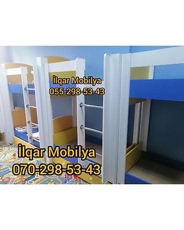 tek neferlik yataqlar: Oğlan və qız üçün, Yeni, Çarpayı, Matrassız, Siyirməsiz, Laminat — 3