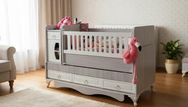 Oğlan və qız üçün, Yeni, Dördbucaq, Beşik, Dəstsiz, Matras ilə, Yellənmə mexanizmsiz