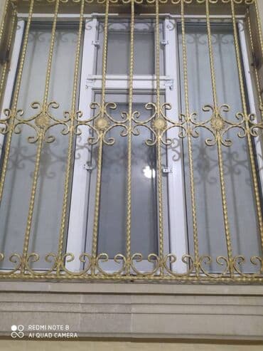 Metal pəncərə barmaqlığı - Material: möhkəm metal (dəmirdən