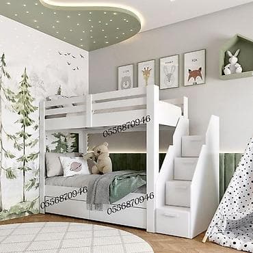 Oğlan və qız üçün, Yeni, Çarpayı, Matras ilə, Siyirməli, Laminat