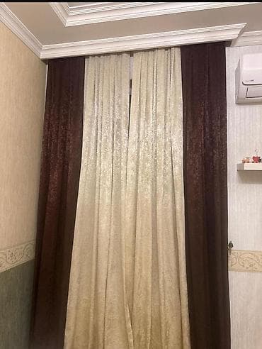 rcd perde sekilleri: İşlənmiş, Pərdə, rəng - Qəhvəyi — 3