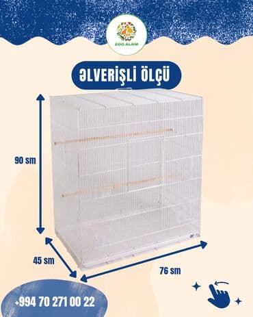 pişik yem qabı: Tutuquşu qəfəsi (valyer) — 2