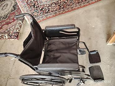 Tibbi maskalar: Təkərli əlil arabası - Konstruksiya: möhkəm metal çərçivə, qara rəng — 3