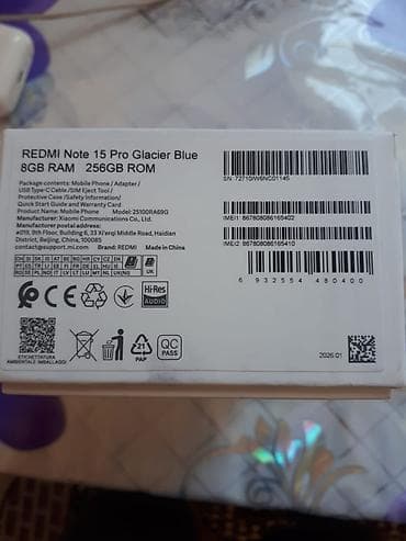 xiaomi note 15 pro plus: Redmi 2, 256 GB, rəng - Göy, Sənədlərlə — 4