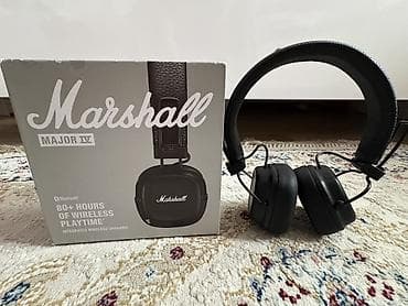 İşlənmiş Simsiz (Bluetooth) Qulaqcıqlar, Marshall, rəng - Qara