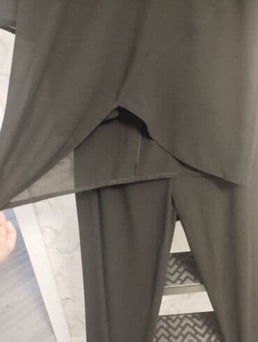 женский костюм новый: Qadın dəsti – SARA Couture, ölçü 44 - Rəng: qara - İki hissəli: şifon — 3