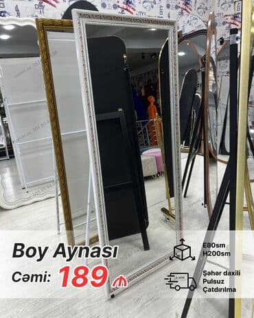 ev ucun guzgulər: Güzgü Döşəmə üstü, Sadə, Arxa işıqlı — 24