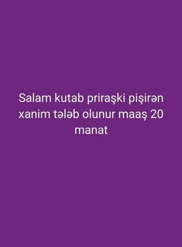 Otel, kafe, restoranlar: Digər ixtisaslar — 1
