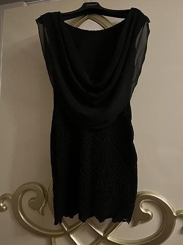 santa barbara saat: Qara zərif qadın paltarı - Rəng: qara - Dizayn: qısa/mini uzunluq — 2