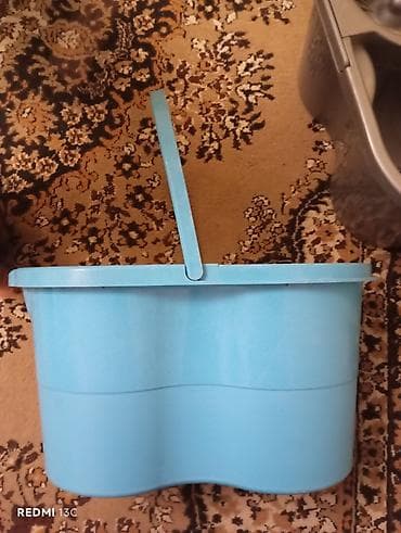 mop: Biri 3 man. istifadə olunub. əla vəziyyətdədir Döner səbətli mop — 5