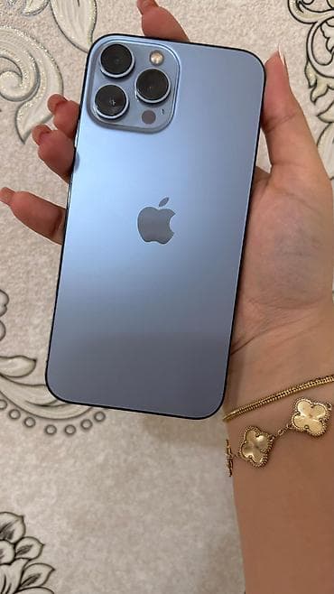 Техника и электроника: IPhone 13 Pro Max, 256 ГБ, Sierra Blue, Беспроводная зарядка, Face ID — 4