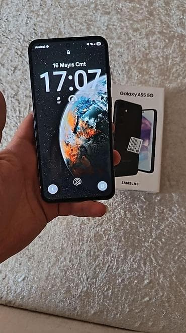 samsung 26: Samsung Galaxy A55 5G, 256 GB, rəng - Qara, Barmaq izi — 3