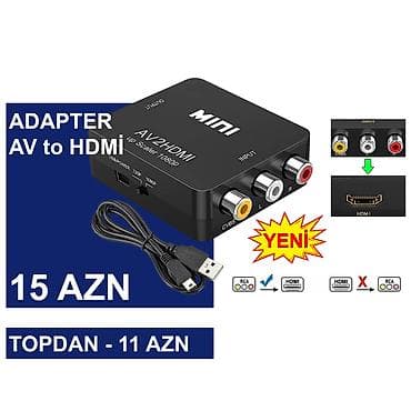 simsiz wifi modem: AV/RCA/Tülpan Adapterlər/Konverterlər (Çeviricilər) ⭐AV to VGA – 15 — 3