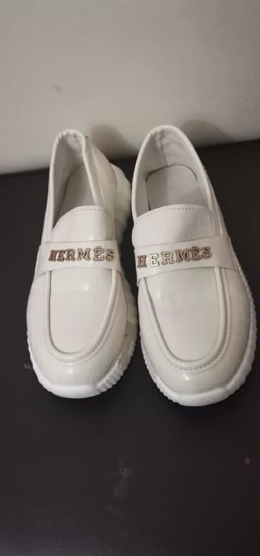 ağ mokasinlər: Ölçü: 36, rəng - Ağ, Yeni — 2