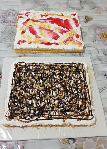 5 yas tortu: Fərdi dizayn tortlar - Ad/baş hərfi formasında tort: ağ mastika ilə — 5