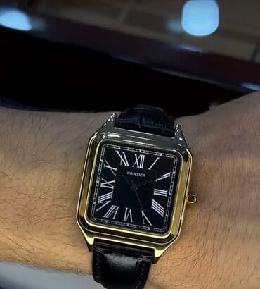 gəlin tacları: Cartier kvadrat klassik saat - Korpus: parlaq metal korpus, qızılı — 4