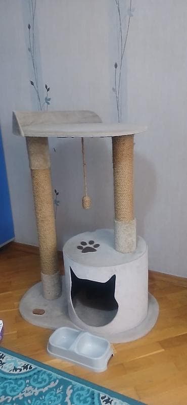 qəhvəyi pişik: Pişik üçün çoxfunksiyalı oyun və istirahət kompleksi - Material — 4