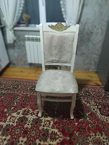 Qonaq otağı üçün, İşlənmiş, rəng - Ağ Stul