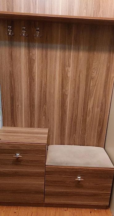 Мебель: Dəhliz üçün çoxfunksiyalı askılıq və oturacaqlı şkaf dəsti - Material — 1