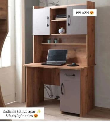 uwaq masasi: Oğlan və qız üçün, Yeni, Siyirməli, Yazı masası, Stulsuz — 1