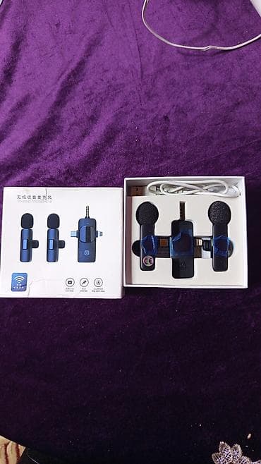 13 mini ikinci el: İkili simsiz mikrofon dəsti - Qutu içində: 2 ədəd klipsli lavalier — 1