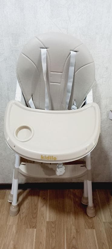 Yemək masaları, oturacaqları: Kidilo uşaq yemək stulu,istifadə olunub - Rəng: bej/ağ - Yumşaq — 3