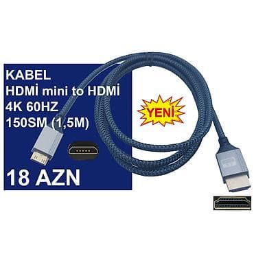 mini pc: HDMİ Micro/Mini Kabellər ⭐HDMİ micro to HDMİ 0,3m 4K 60HZ – 12 AZN — 9
