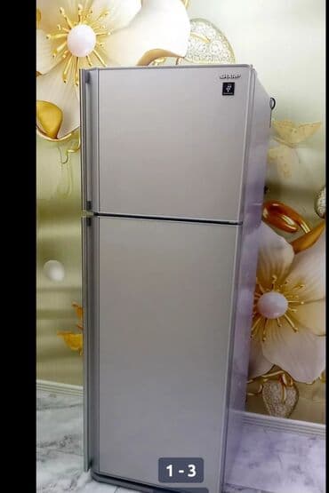 sharp soyuducu: İşlənmiş 2 qapılı Sharp Soyuducu Satılır, rəng - Boz, Təkərli — 2