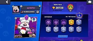 kağız pullar: *BRAWL STARS HESABI* *UMUMİ MELUMAT* 28.7K KUPA,3 PRESTİJ,DYNA-1.3K 80 — 2
