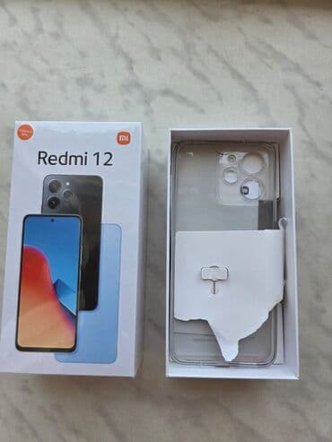 телефон айфон: Redmi 12, 256 ГБ, цвет - Черный, Две SIM карты — 4