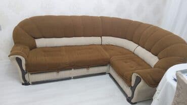 Ремонт и строительство: Угловой диван, Б/у, Нераскладной, Без подьемного механизма, Ткань, Нет доставки — 1