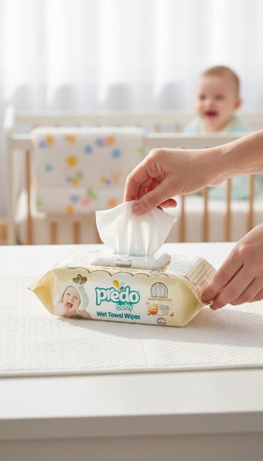 Predo Baby Wet Towel Wipes – Sensitive Care 100 pcs qiymeti cadirilma