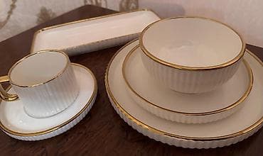 serviz: Nahar dəsti, rəng - Ağ, Keramika — 1