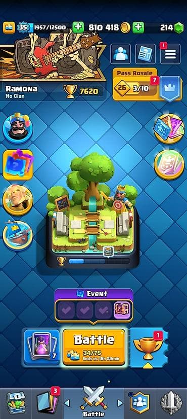 Книги и журналы: Clash Royale hesabı 35 level 850 min pul. 27 emoji. 7620 kupa — 1