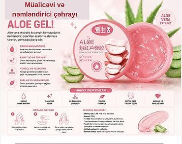 Məhsul: iLIFE Pink Aloe Vera Gel Aloe vera ekstraktı ilə zəngin